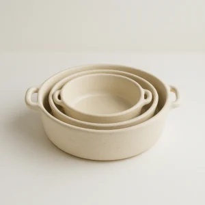 Conjunto de 3 Tabuleiros Redondos para Forno